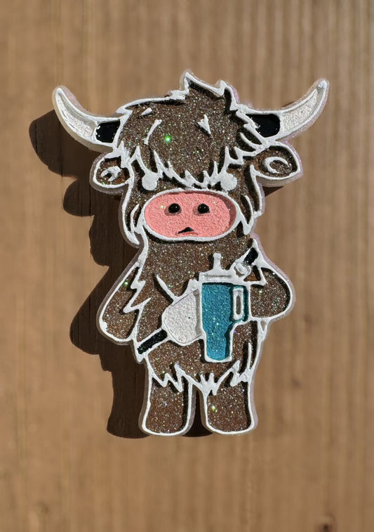 Highland Cow w cup