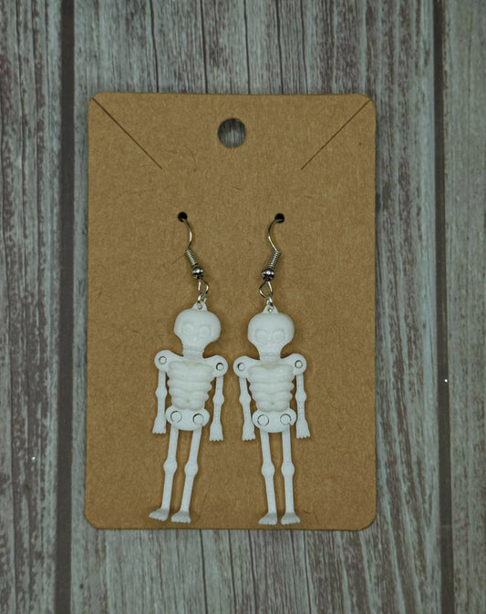 Moving Skeleton Earrings