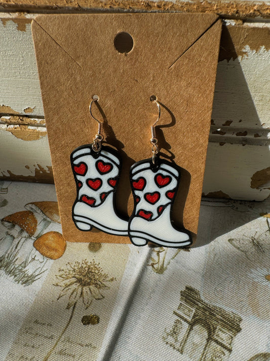 Heart Boot Earrings